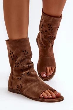 Sandały Z Cholewką|Sandały Płaskie><noscript><img width=