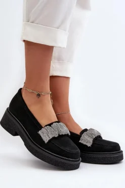 Mokasyny Płaskie|Loafersy Damskie><noscript><img width=