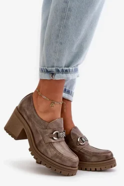 Półbuty Skórzane><noscript><img width=