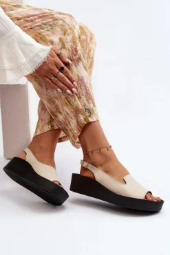 Sandały Płaskie><noscript><img width=