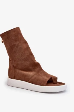 Sandały Z Cholewką|Sandały Płaskie><noscript><img width=