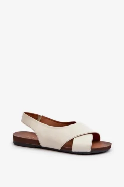 Sandały Płaskie><noscript><img width=