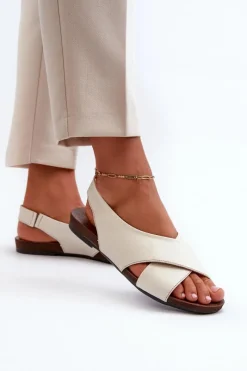 Sandały Płaskie><noscript><img width=