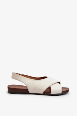 Sandały Płaskie><noscript><img width=