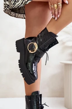 Damskie Trapery|Brązowe I Beżowe Botki><noscript><img width=