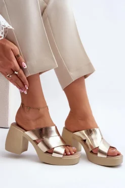 Klapki Na Obcasie|Klapki Damskie Klasyczne><noscript><img width=