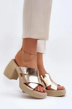 Klapki Na Obcasie|Klapki Damskie Klasyczne><noscript><img width=