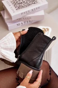 Damskie Trapery|Botki Skórzane><noscript><img width=