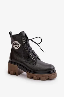 Damskie Trapery|Botki Skórzane><noscript><img width=