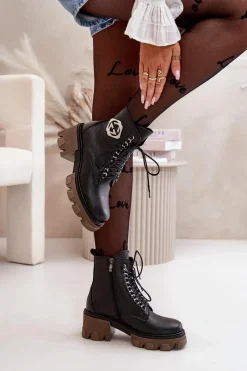 Damskie Trapery|Botki Skórzane><noscript><img width=