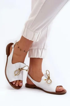 Sandały Płaskie><noscript><img width=