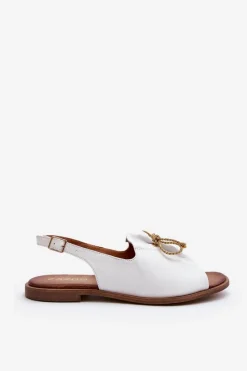 Sandały Płaskie><noscript><img width=