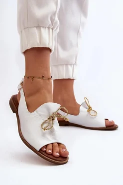 Sandały Płaskie><noscript><img width=