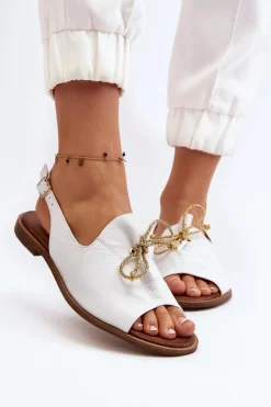 Sandały Płaskie><noscript><img width=