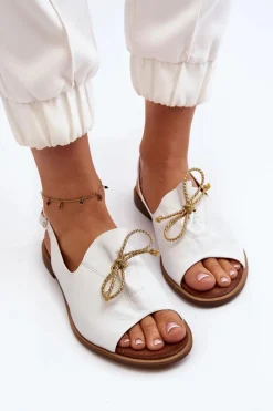 Sandały Płaskie><noscript><img width=