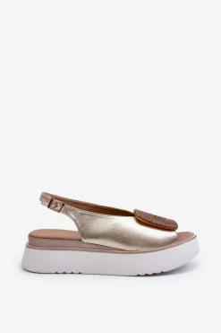 Sandały Płaskie><noscript><img width=