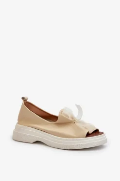 Sandały Płaskie><noscript><img width=