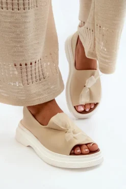 Sandały Płaskie><noscript><img width=