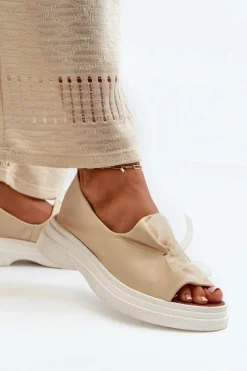 Sandały Płaskie><noscript><img width=