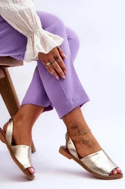 Sandały Płaskie><noscript><img width=