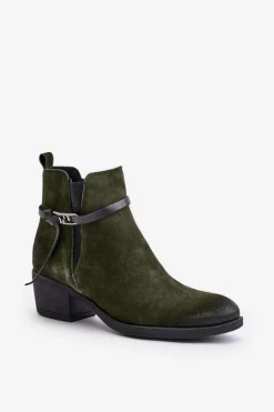 Botki Ocieplane|Botki Skórzane></noscript>Zazoo 60478 Zamszowe Botki Na Obcasie Ocieplane Zapinane Na Zamek Ciemnozielone Zielony