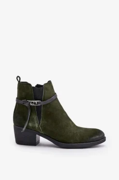 Botki Ocieplane|Botki Skórzane></noscript>Zazoo 60478 Zamszowe Botki Na Obcasie Ocieplane Zapinane Na Zamek Ciemnozielone Zielony