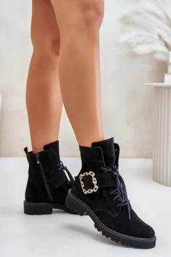 Brązowe I Beżowe Botki|Botki Płaskie><noscript><img width=