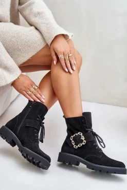 Brązowe I Beżowe Botki|Botki Płaskie><noscript><img width=