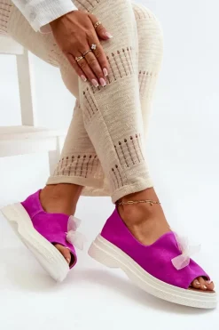 Sandały Płaskie><noscript><img width=