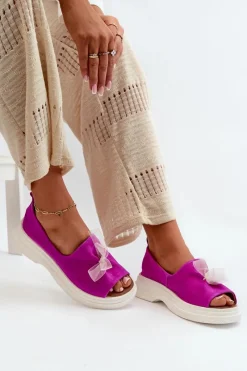 Sandały Płaskie><noscript><img width=