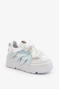 Sneakersy Damskie></noscript>Zazoo 2F-7033 Sneakersy Na Masywnej Platformie e Niebieski