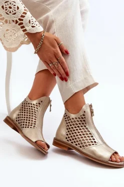 Sandały Ażurowe|Sandały Płaskie><noscript><img width=