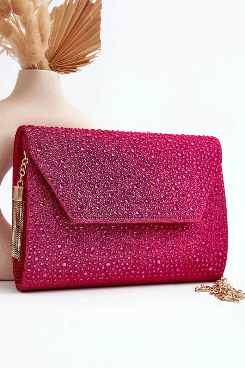 Online Boto Zdobiona Torebka Wizytowa Kopertówka Edela Różowa