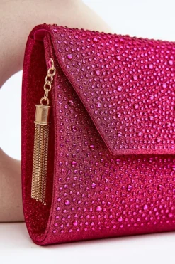 Online Boto Zdobiona Torebka Wizytowa Kopertówka Edela Różowa