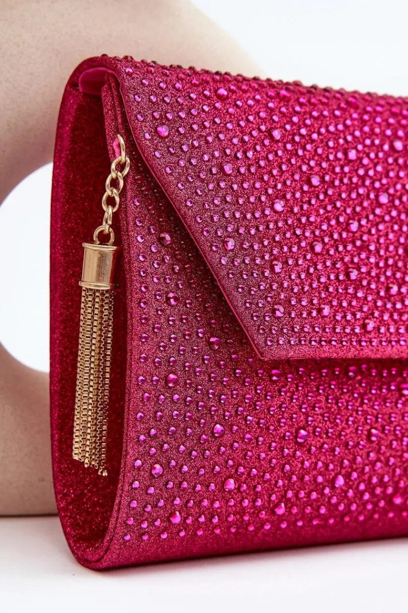 Online Boto Zdobiona Torebka Wizytowa Kopertówka Edela Różowa