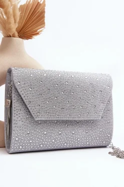 Sale Boto Zdobiona Torebka Wizytowa Kopertówka Edela Srebrna