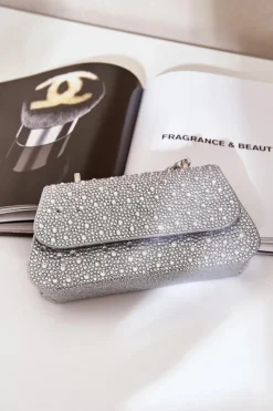 Sale Zdobiona Torebka Wizytowa Srebrna Kariti Torebki Kuferki|Kopertówki