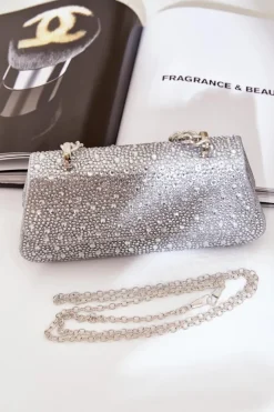 Sale Zdobiona Torebka Wizytowa Srebrna Kariti Torebki Kuferki|Kopertówki