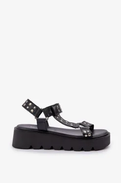 Sandały Płaskie><noscript><img width=