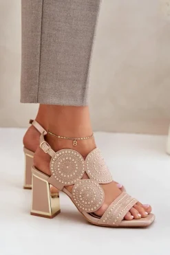 Sandały Na Słupku|Sandały Z Cholewką><noscript><img width=