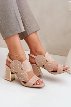 Sandały Na Słupku|Sandały Z Cholewką><noscript><img width=