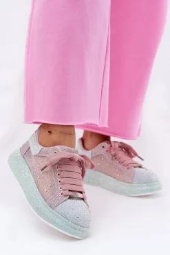 Best GOE Zdobione Sneakersy Na Platformie RR2N4009 Multikolor