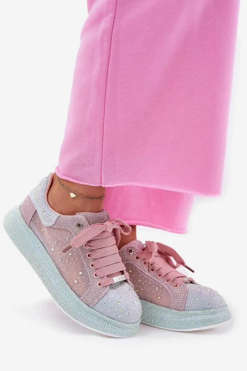 Best GOE Zdobione Sneakersy Na Platformie RR2N4009 Multikolor