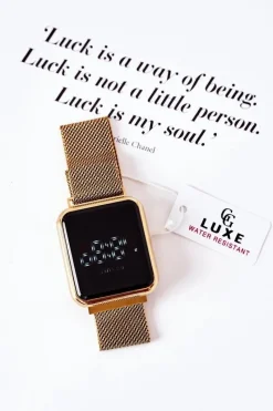 Zegarki></noscript>GG Luxe Zegarek Cyfrowy Złoty