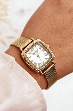 Online Zegarek Damski Na Bransolecie 97337 Złoty Zegarki