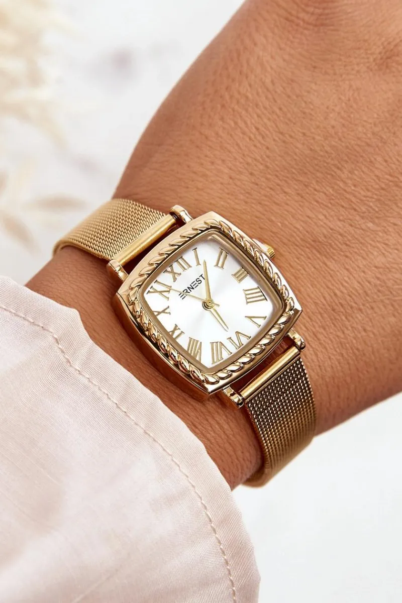 Online Zegarek Damski Na Bransolecie 97337 Złoty Zegarki