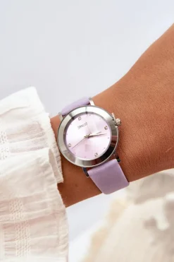 Clearance Zegarek Damski Z Fioletowym Paskiem E62035L Zegarki