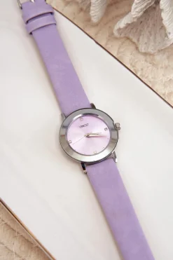 Clearance Zegarek Damski Z Fioletowym Paskiem E62035L Zegarki