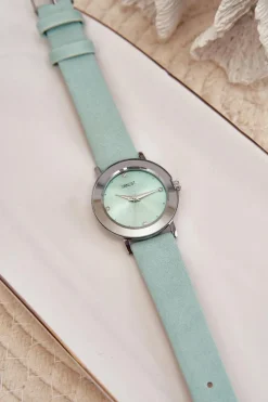 Ernest Zegarek Damski Z Miętowym Paskiem E62035L