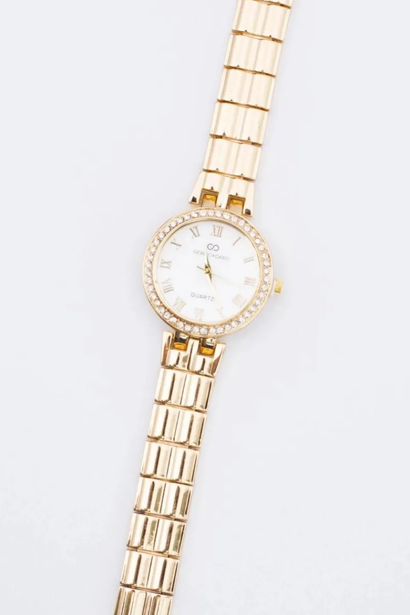 Zegarki>Giorgio&Dario Zegarek Damski Złoty z Bransoletą Kryształy